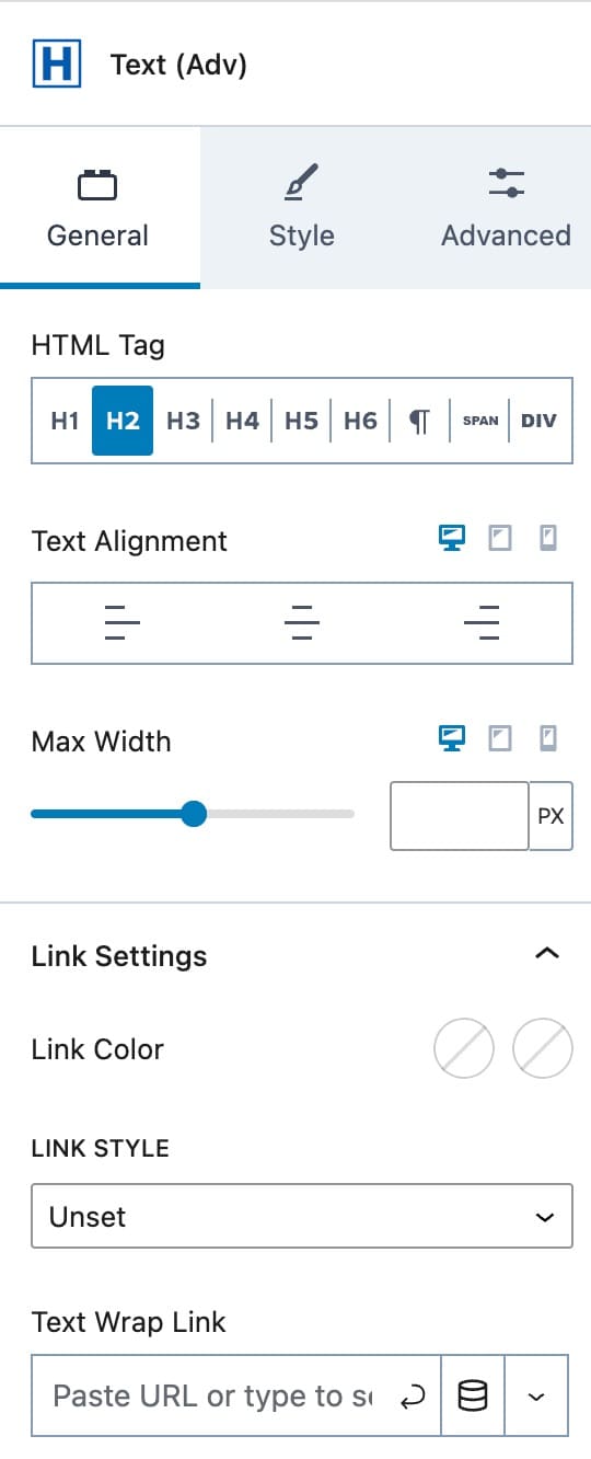 Text (Adv) Block - Kadence WP Documentation