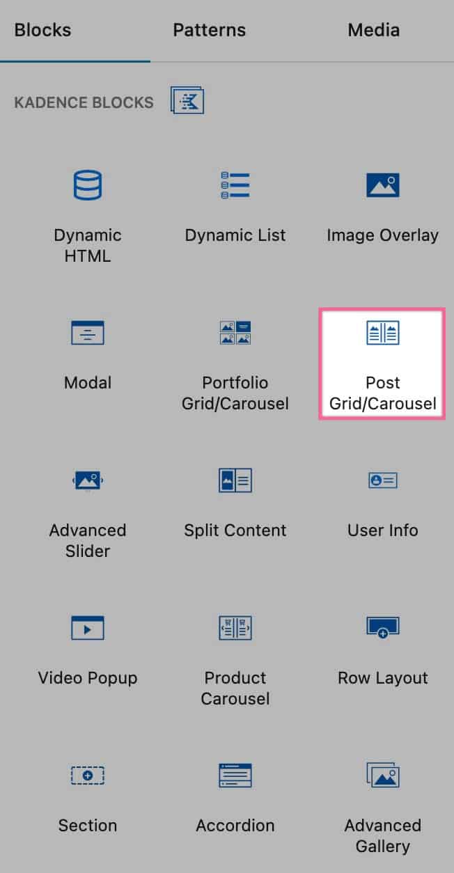 Posts Block - Kadence WP Documentation