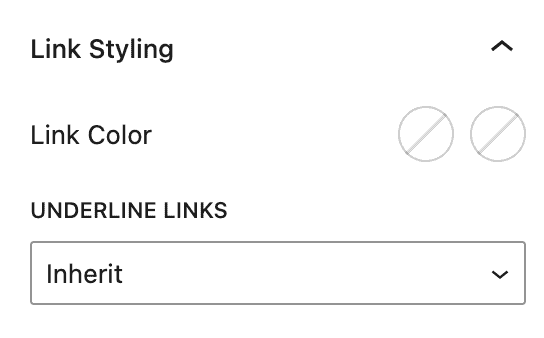Icon List Block - Style - Link Styles