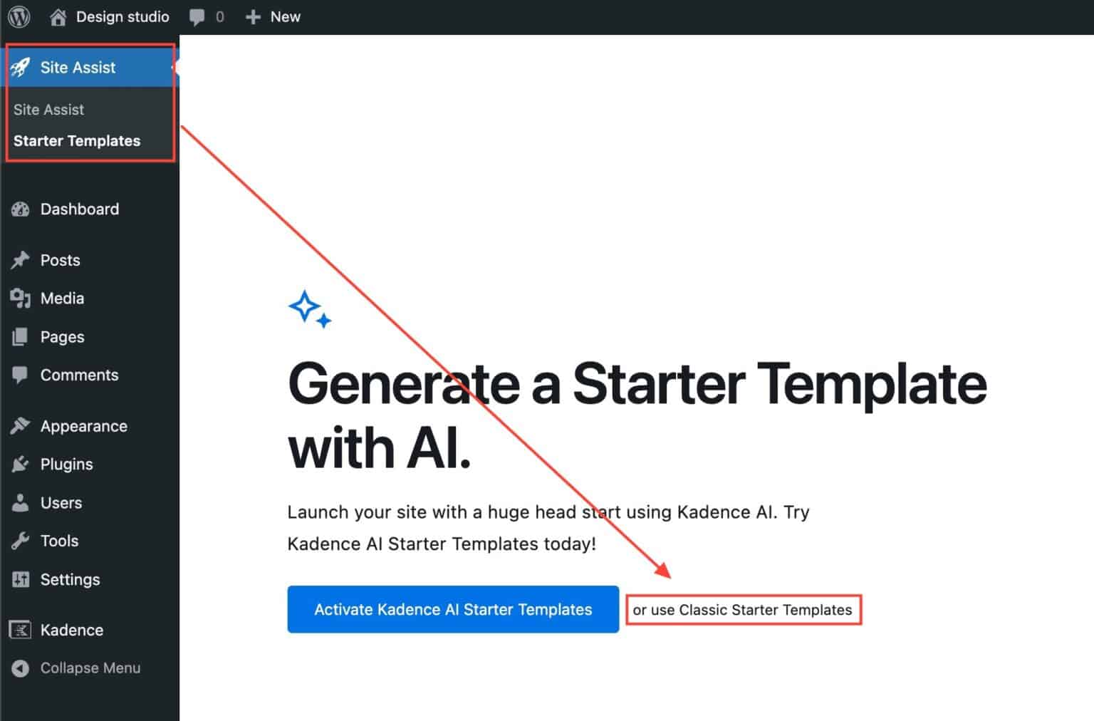 Getting Started with a Pre-Designed Starter Template - Kadence WP ...