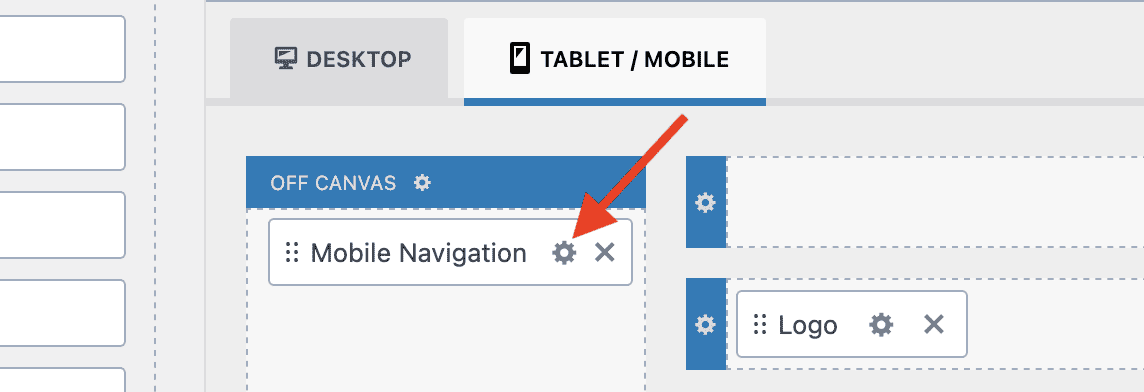 Mobile Navigation Settings Icon