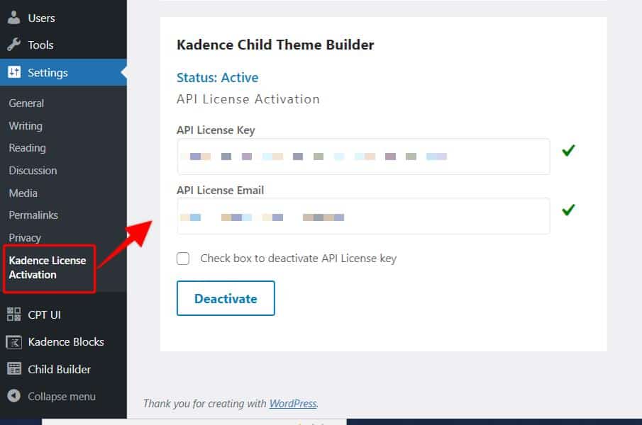 Kadence Child Theme erstellen