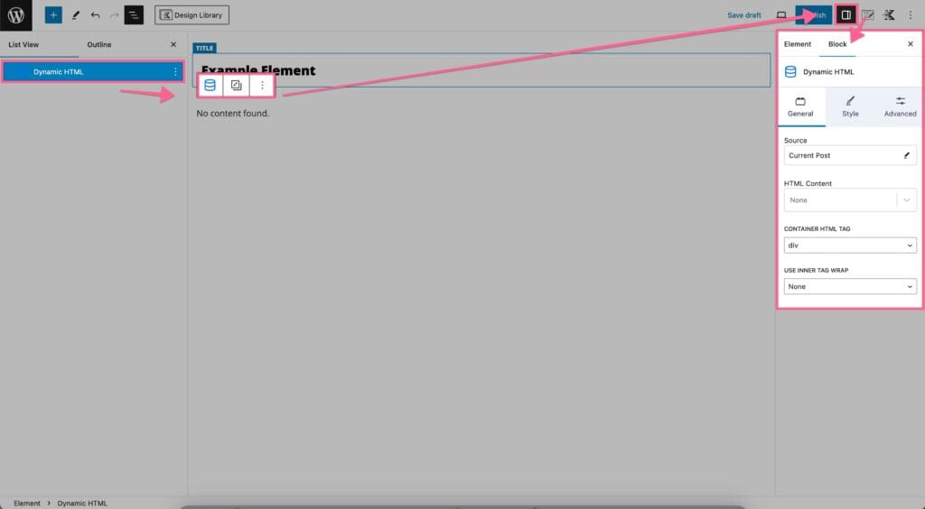 Dynamic HTML Block - Kadence WP Documentation