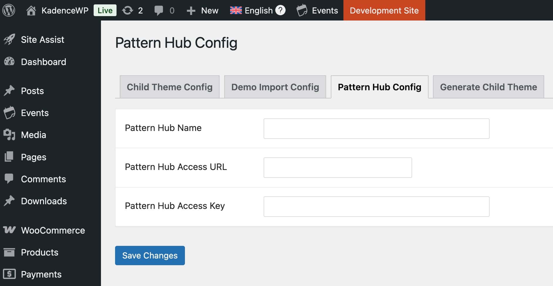 Pattern Hub Config