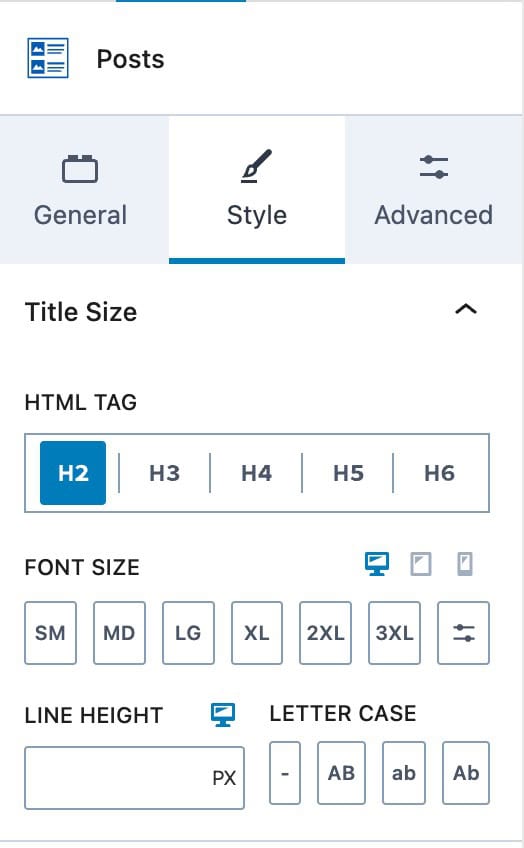 posts style