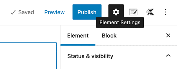 element settings