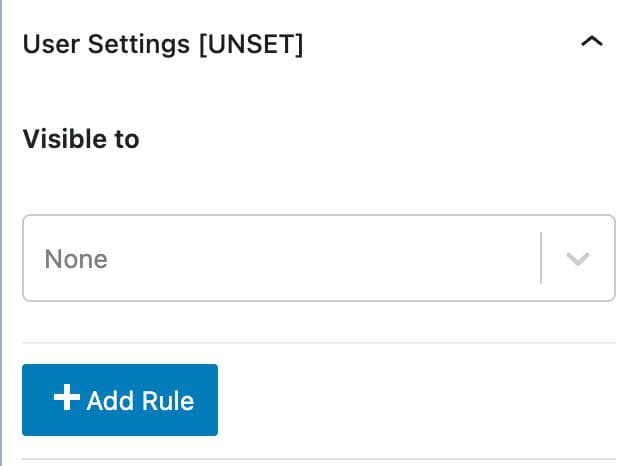 User Settings