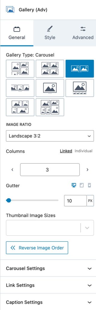 General Block Settings