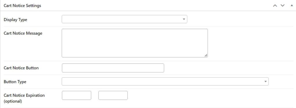 Cart Banner Main Settings
