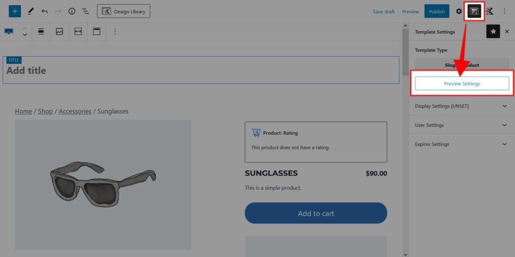 Woo Template Preview Settings