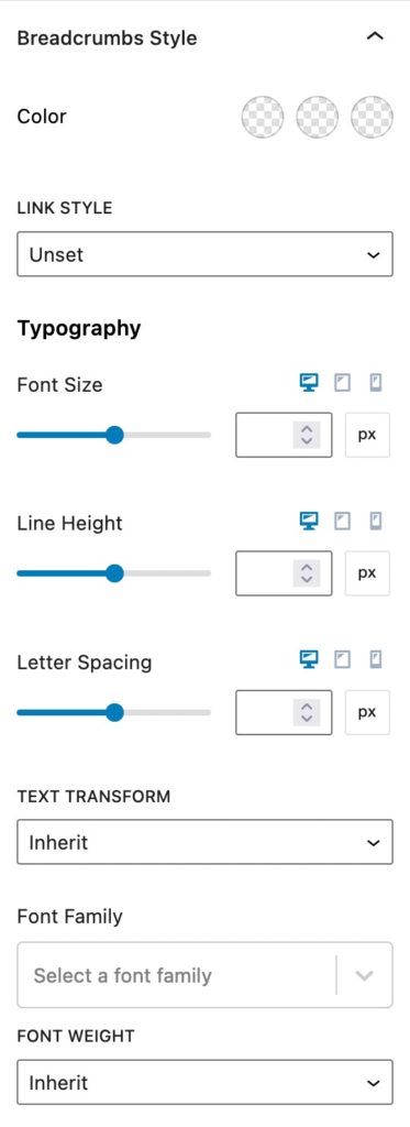 Product Breadcrumbs Style