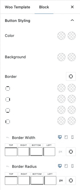 Product Notice Button Styling Settings