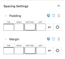 Product Notice Spacing Settings