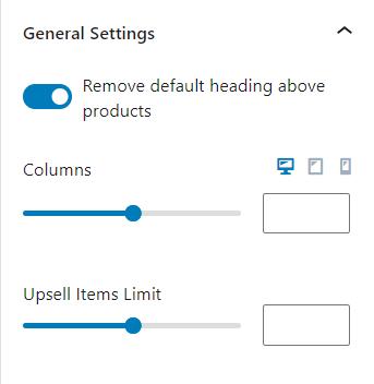 Product Upsell General Settings
