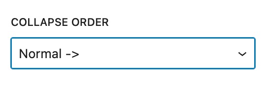 Collapse Order