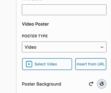 Video Poster Settings