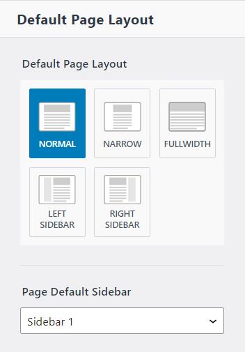 Default Page Layout