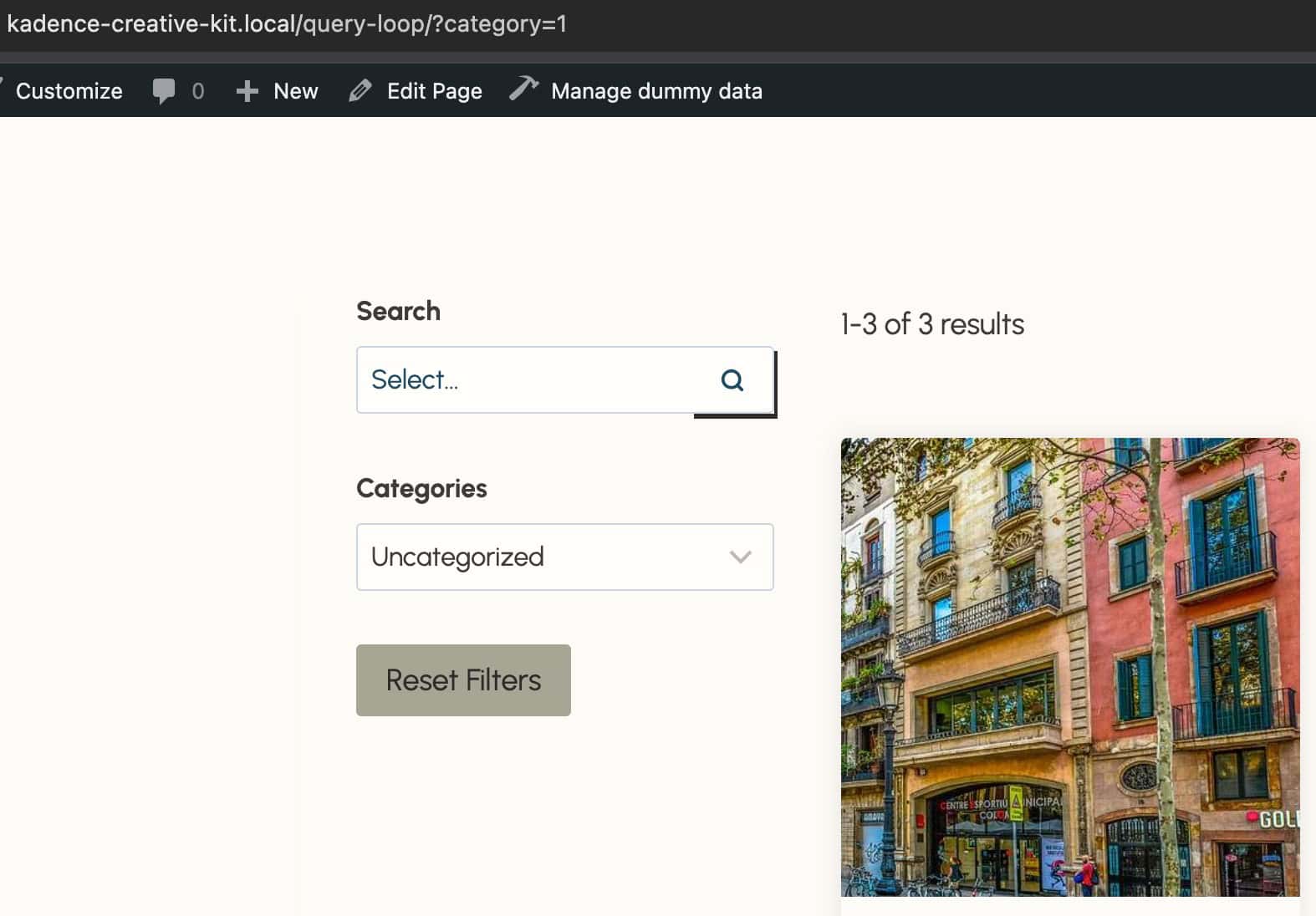 Category Slug Results