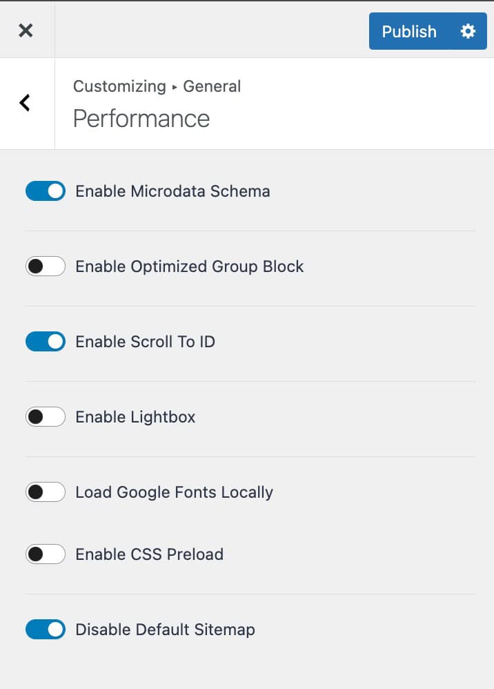 Disable Default Sitemap