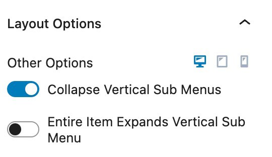 Veerical Layout Options