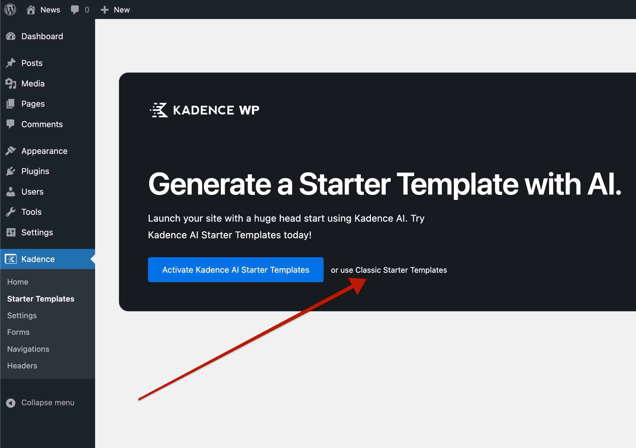 Classic Starter Template