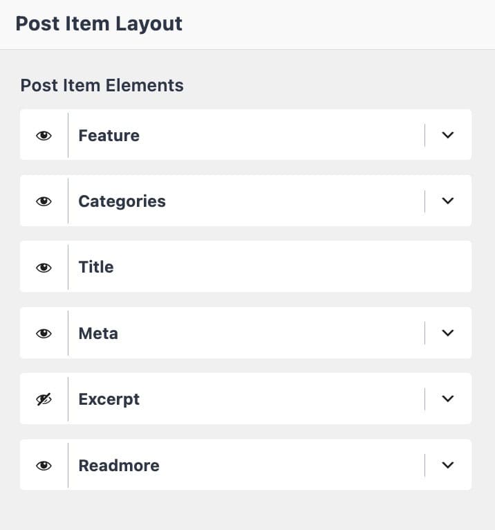 Post Item Elements