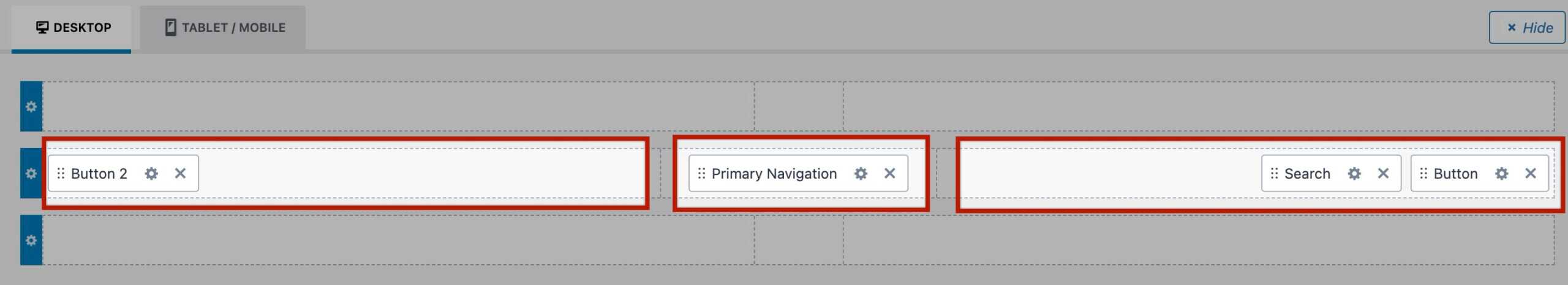 Header Sections Highlighted