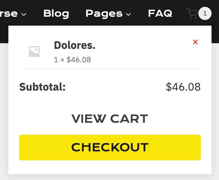Dropdown Cart