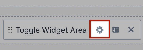 Toggle Widget area general