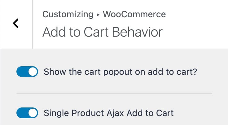 Add To Cart Behavior