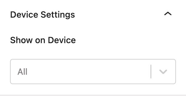 Device Settings