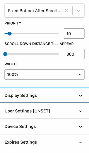 Fixed Bottom After Scroll No Space Below Footer