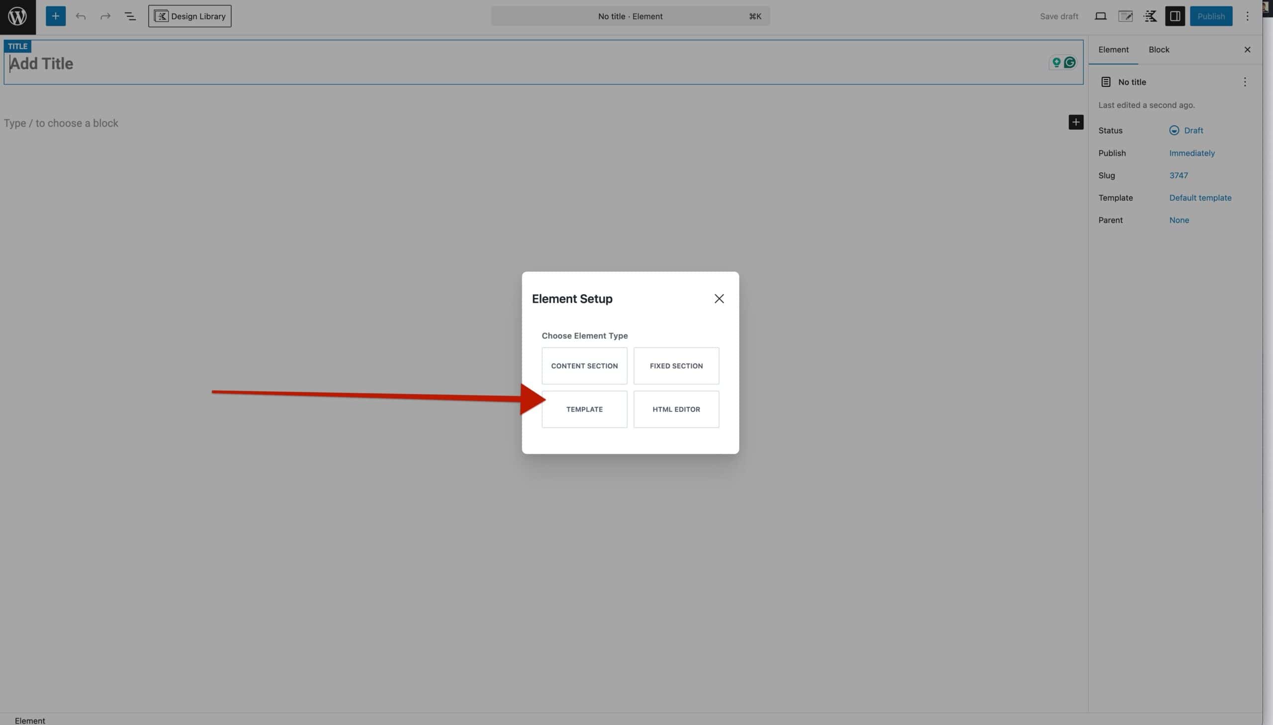 New Template Element