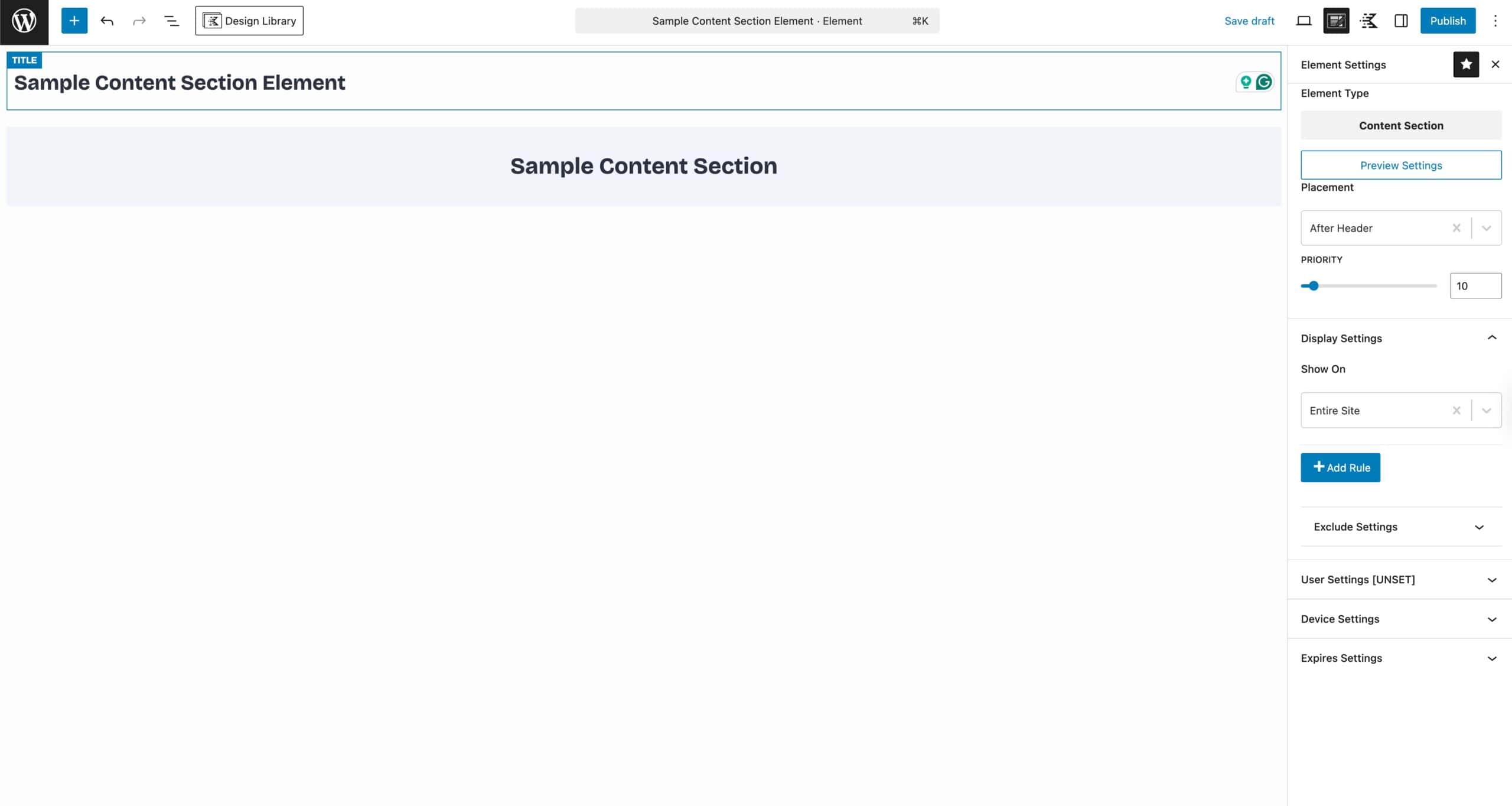 Sample Content Section