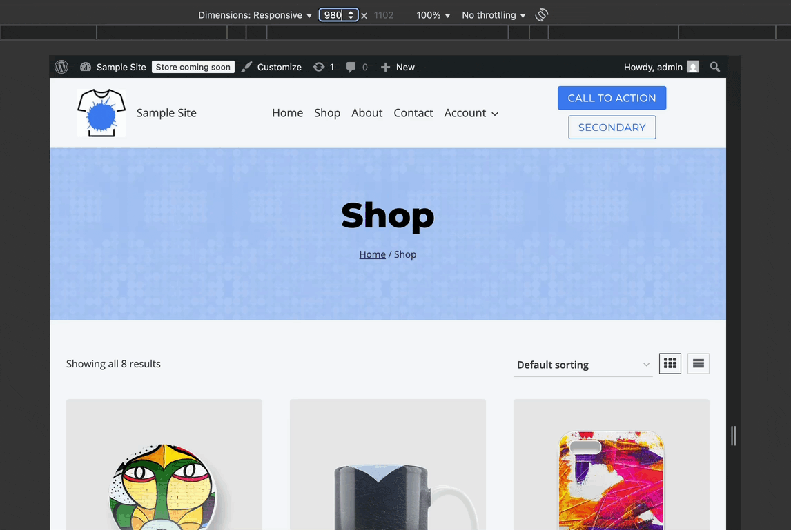 Switching Screen Size