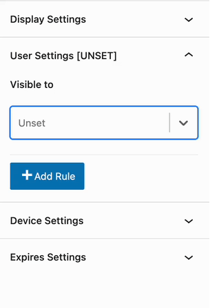 User Settings