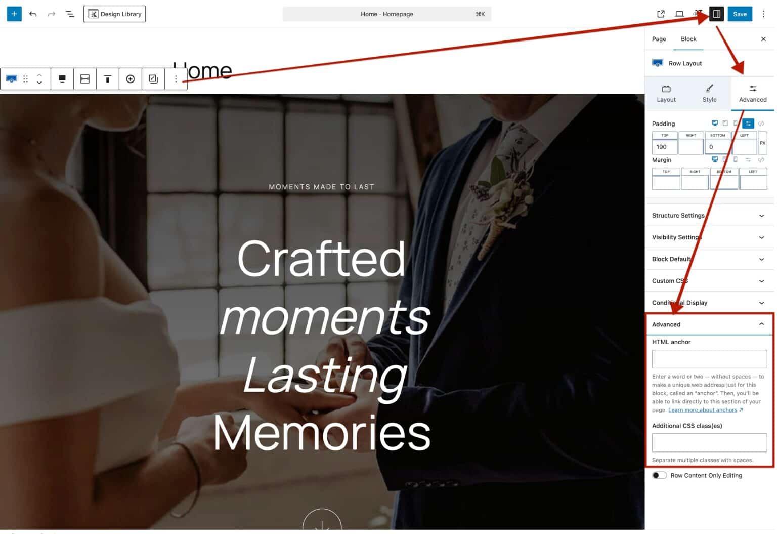 How to add Custom CSS Classes and HTML IDs to Kadence Blocks - Kadence ...