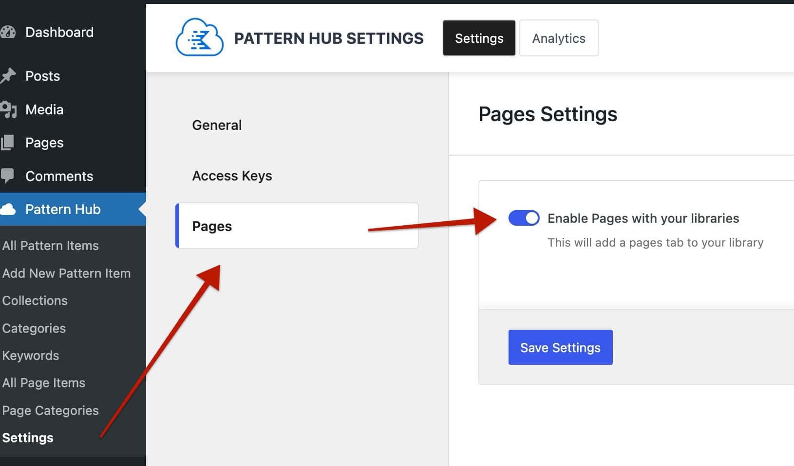 Disable Pattern Hub Pages