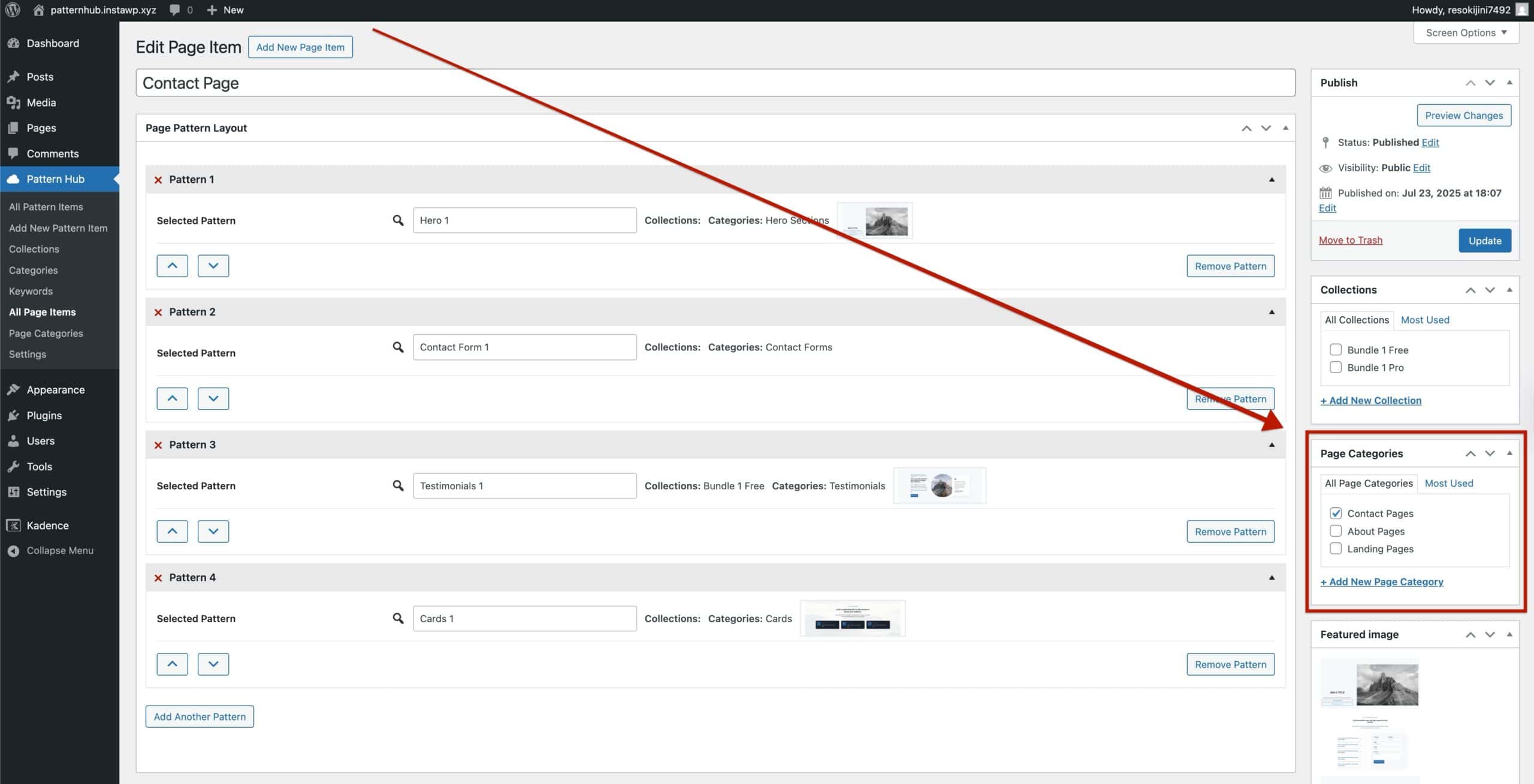 Page Categories Demo