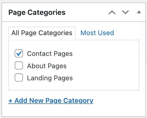 Page Categories