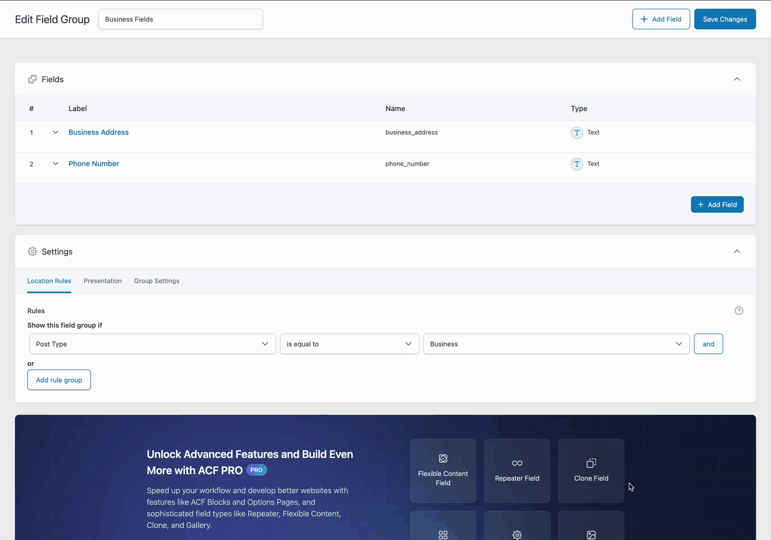 Adding Custom Fields