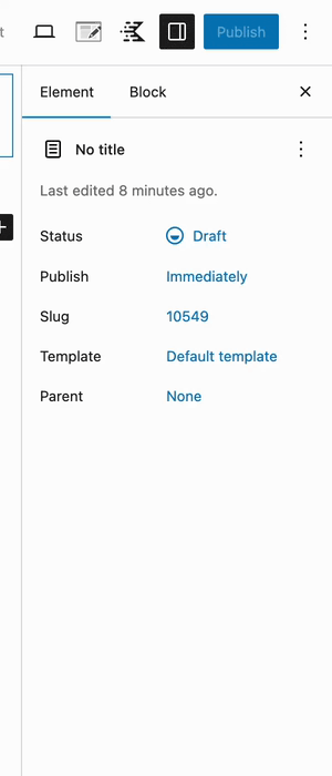 Kadence Element Settings