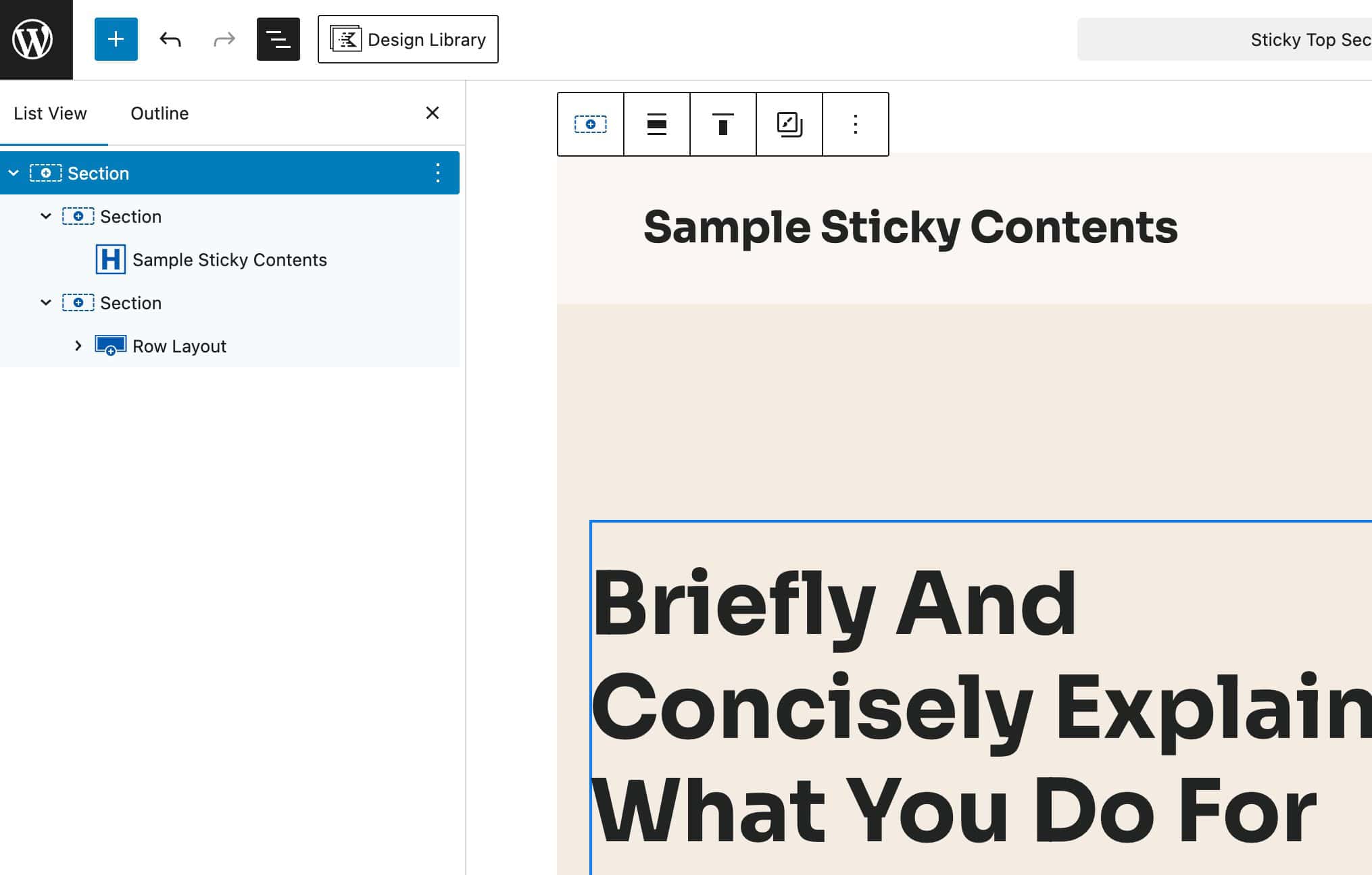 Adding Nested Contents