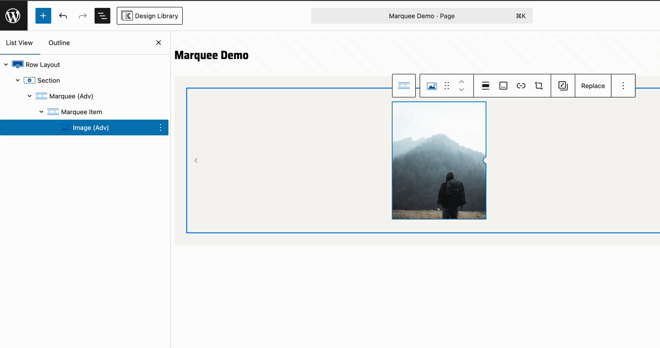 Adding more Marquee Item Contents
