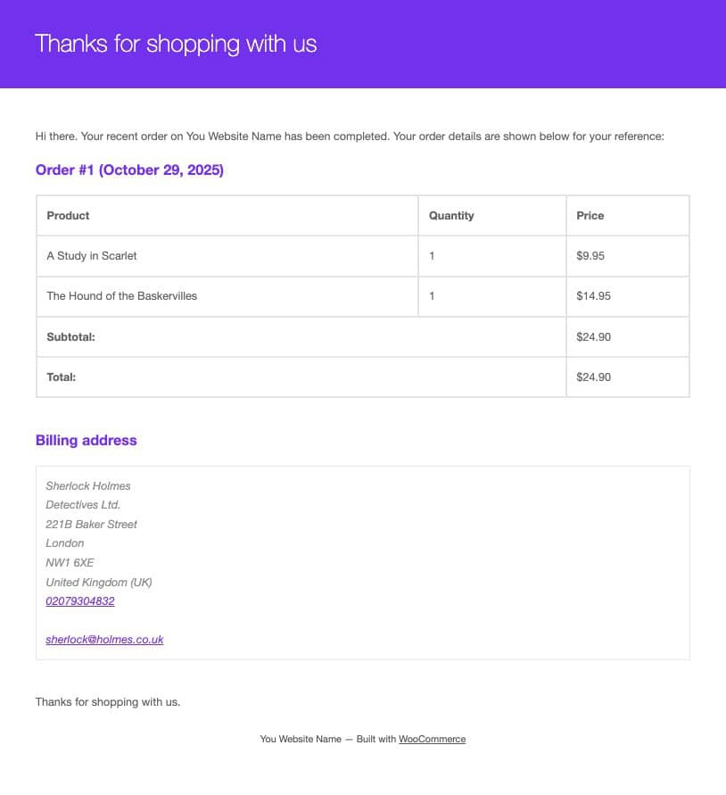 Kadence WooCommerce Email Designer Sample Image
