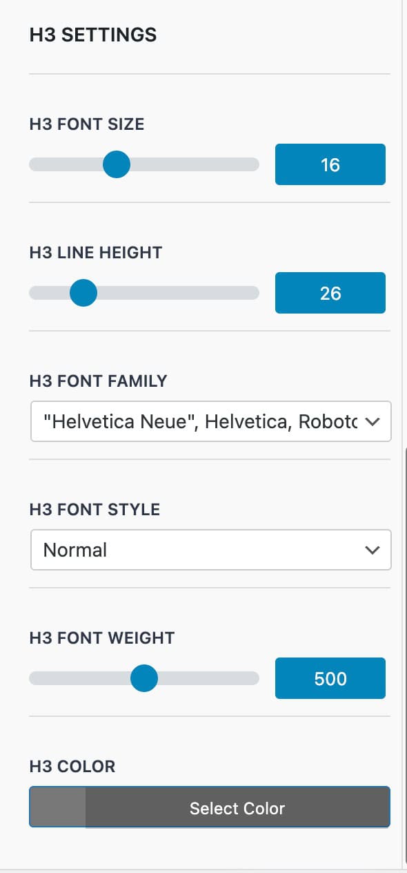 Content Heading Settings 3