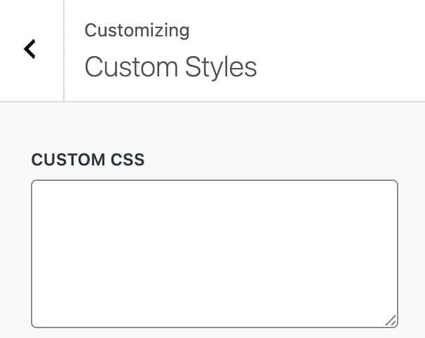 Custom Styles