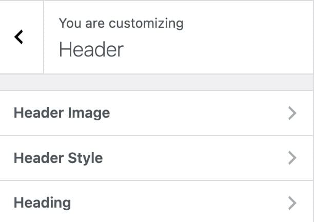 Header Settings
