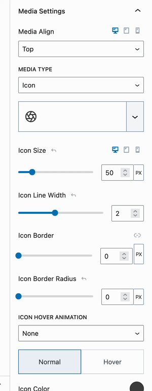 Info Box - Style - Media Settings