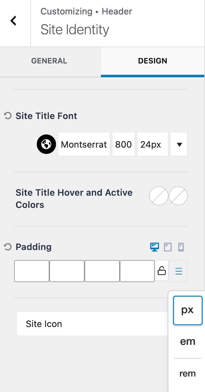 Changing Theme Measurements